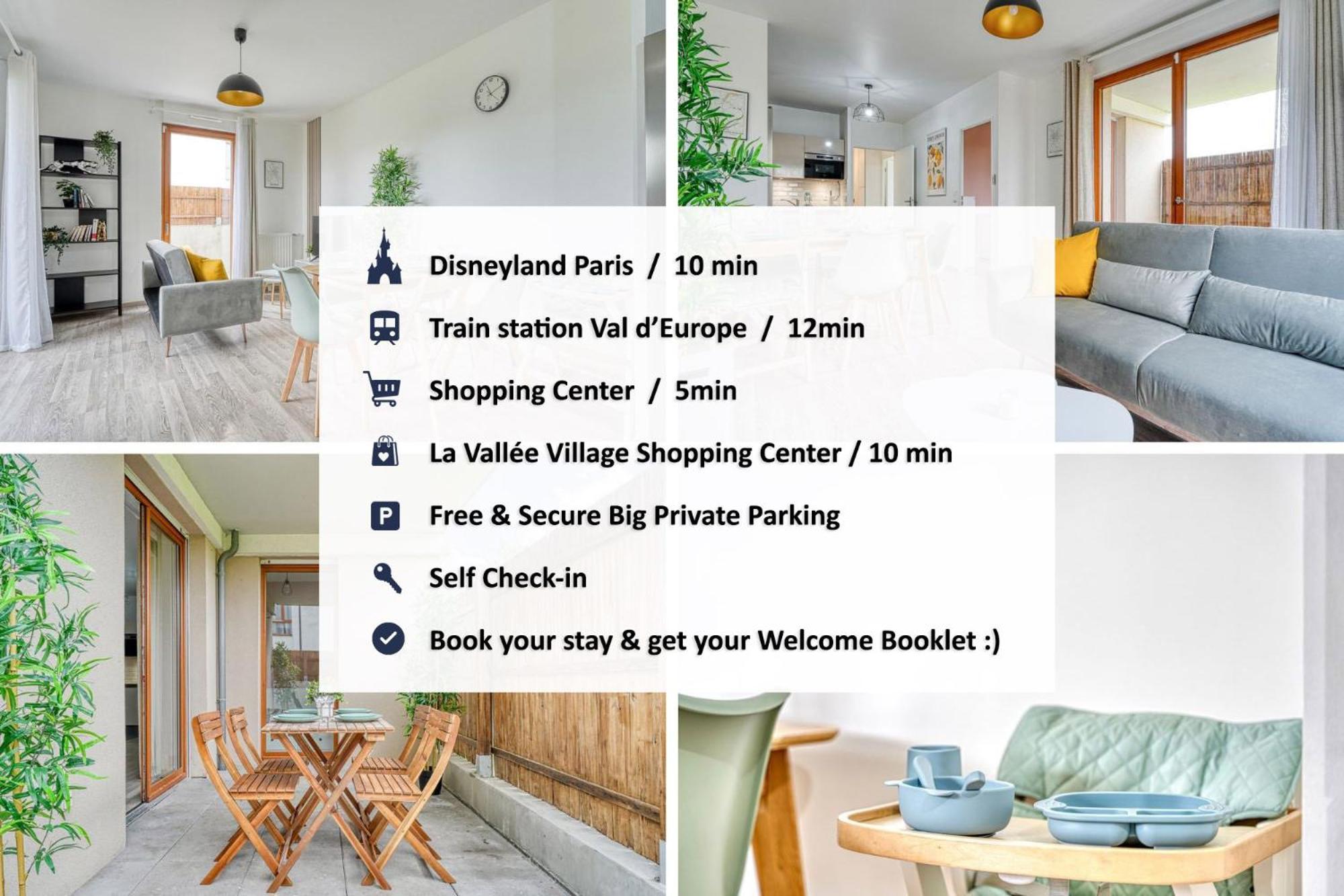 Bella Notte - 10 Min From Disneyland, Free Parking, Self Check-In, 7 Pers Montevrain Exterior photo